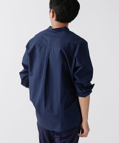 「NANO universe」 長袖シャツ MEDIUM ブルー メンズ_画像5