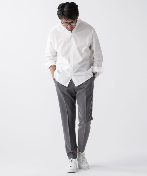 「NANO universe」 長袖シャツ MEDIUM ブルー メンズ_画像6