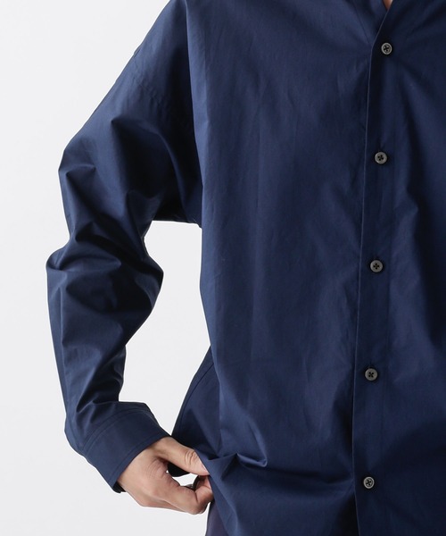 「NANO universe」 長袖シャツ MEDIUM ブルー メンズ_画像8