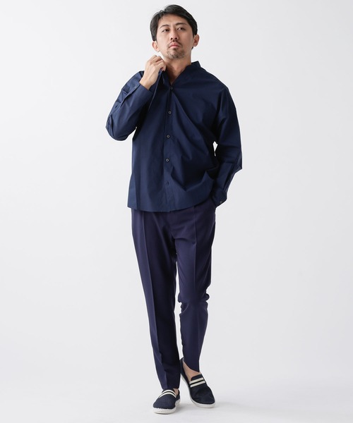 「NANO universe」 長袖シャツ MEDIUM ブルー メンズ_画像9