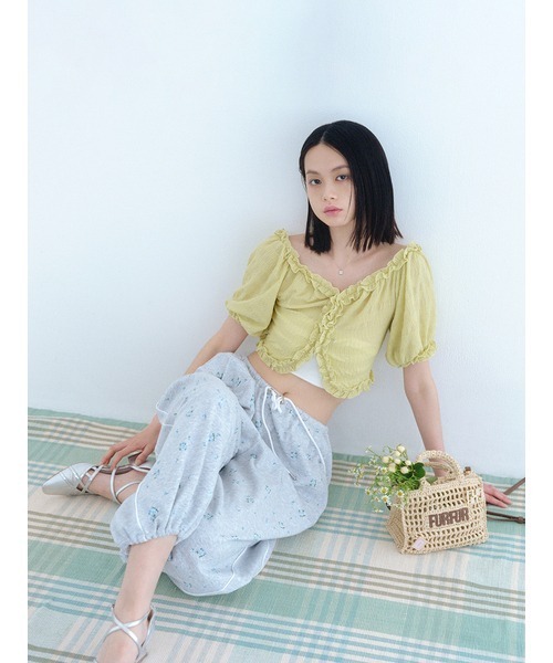 「FURFUR」 スウェットパンツ FREE ライトグレー レディース_画像4