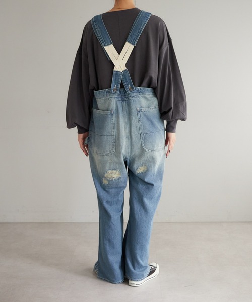 「etsinta」 オーバーオール ONE SIZE ホワイト レディース_画像4