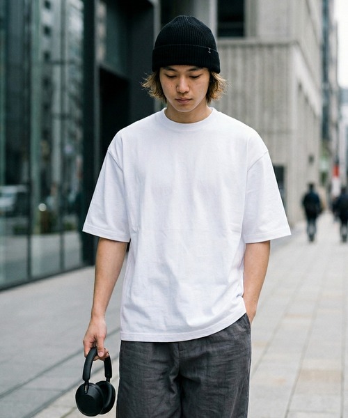 CROSS & STITCH tシャツ オーバーサイズTシャツ5分袖 メンズ