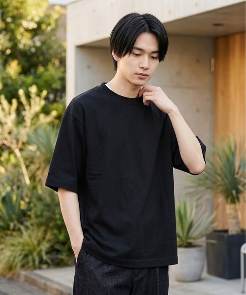 CROSS & STITCH tシャツ オーバーサイズTシャツ5分袖 メンズ