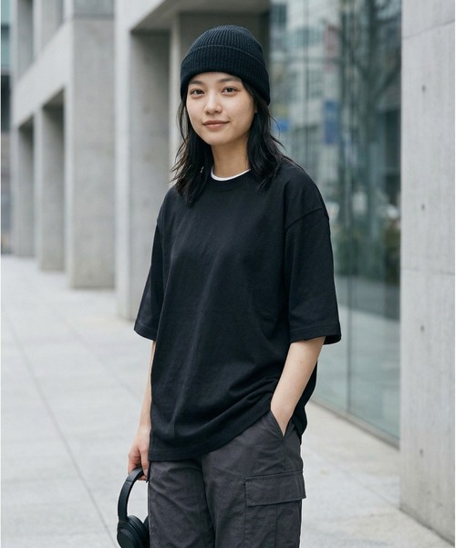 CROSS & STITCH tシャツ オーバーサイズTシャツ5分袖 メンズ