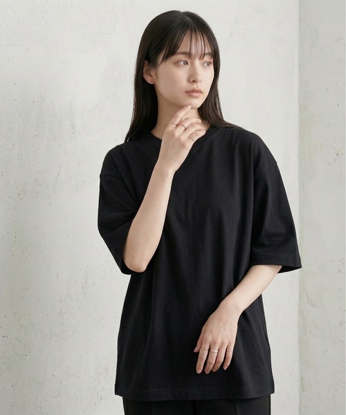 CROSS & STITCH tシャツ オーバーサイズTシャツ5分袖 メンズ