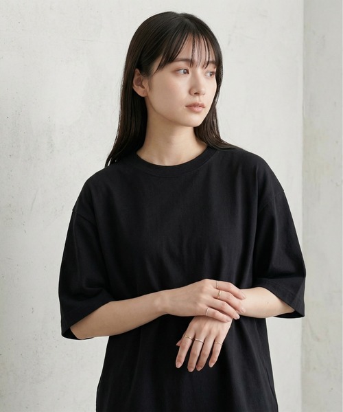 CROSS & STITCH tシャツ オーバーサイズTシャツ5分袖 メンズ