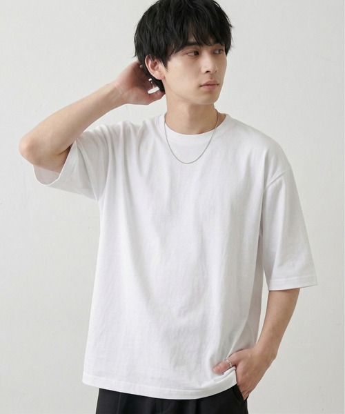 CROSS & STITCH tシャツ オーバーサイズTシャツ5分袖 メンズ