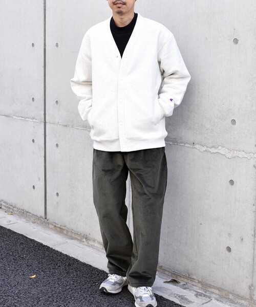 「Champion」 カーディガン LARGE ネイビー メンズ_画像3