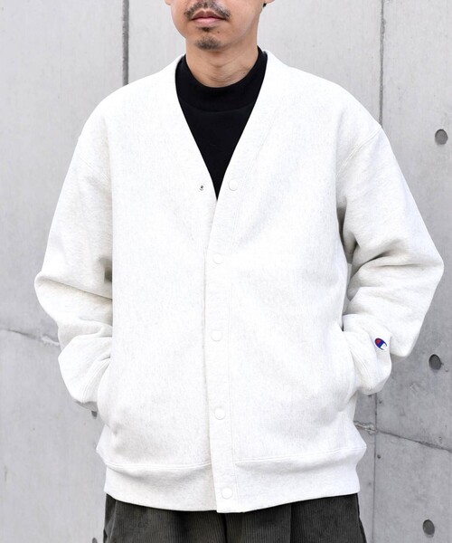 「Champion」 カーディガン LARGE ネイビー メンズ_画像5