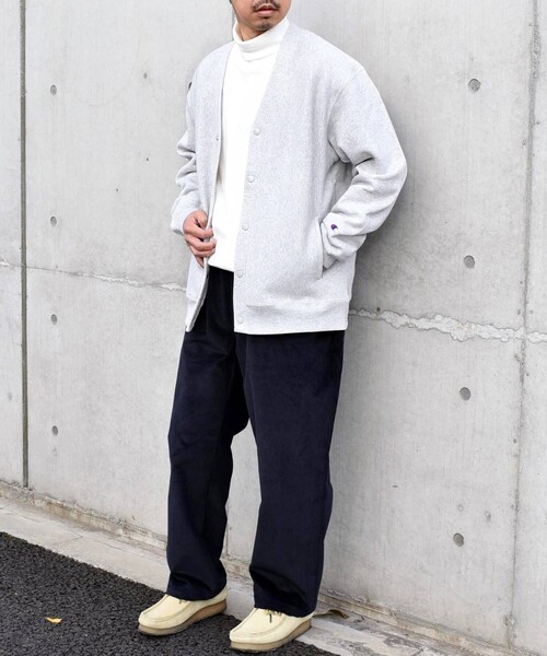 「Champion」 カーディガン LARGE ネイビー メンズ_画像8