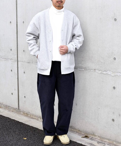 「Champion」 カーディガン LARGE ネイビー メンズ_画像9