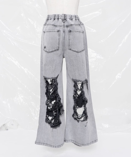 「REFLEM」 デニムパンツ FREE グレー レディース_画像5