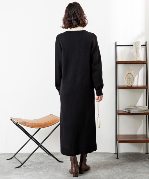 「MILLION CARATS」 ニットワンピース FREE チャコールグレー レディース_画像4