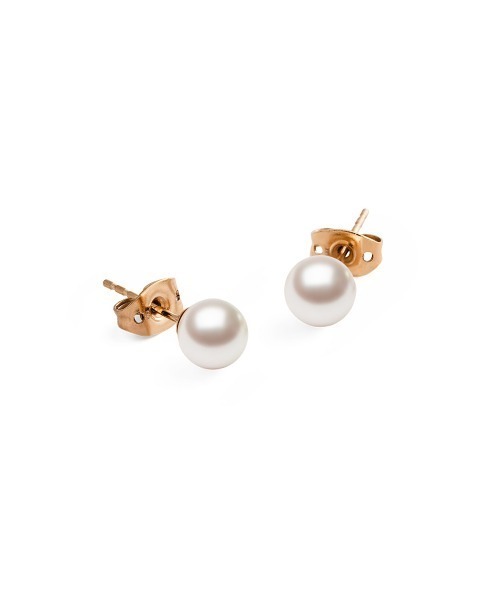 ピアス Pearl Stud Earring パール ローズゴールド／ゴールド／シルバー レディース メンズの画像