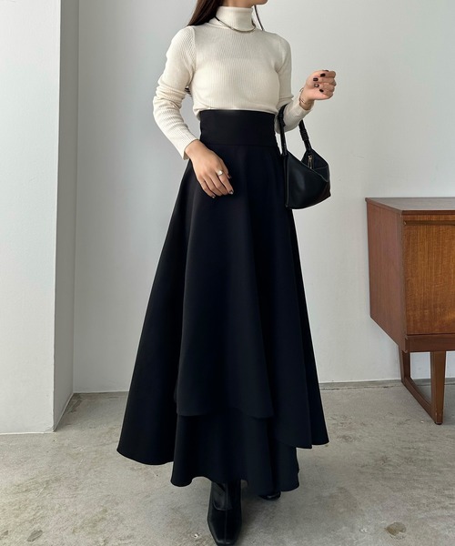 「callautia」 フレアスカート SMALL ライトベージュ レディース_画像2