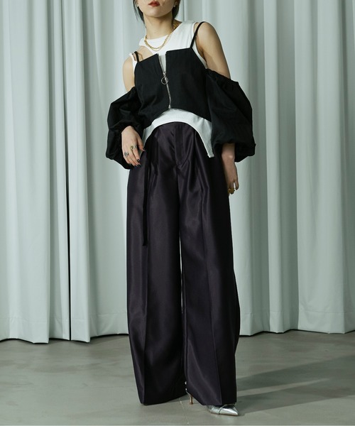 「Ezick」 長袖ブラウス FREE オフホワイト レディース_画像6