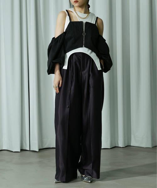 「Ezick」 長袖ブラウス FREE オフホワイト レディース_画像7