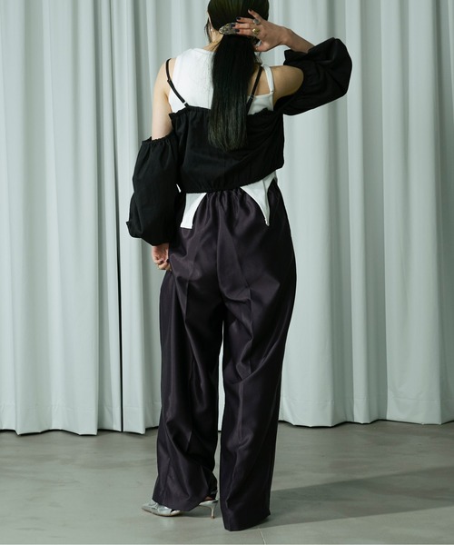 「Ezick」 長袖ブラウス FREE オフホワイト レディース_画像8