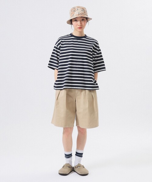 ハーフパンツ ワイドパンツ パンツ 「別注」Gramicci / ツイル 2プリーツ ショーツ レディースの画像
