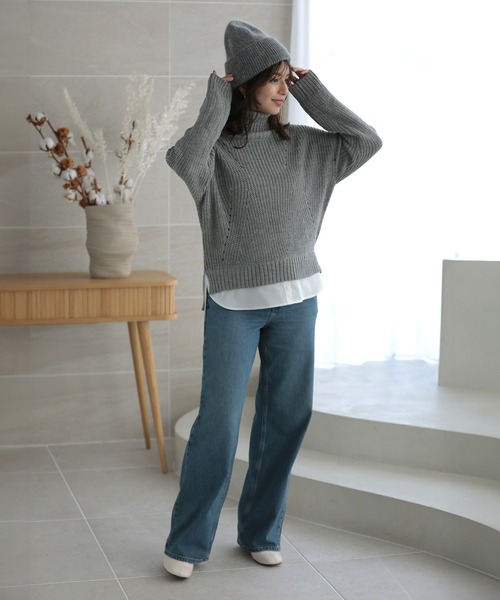 「Little&More」 ニットキャップ FREE ブラック レディース_画像6
