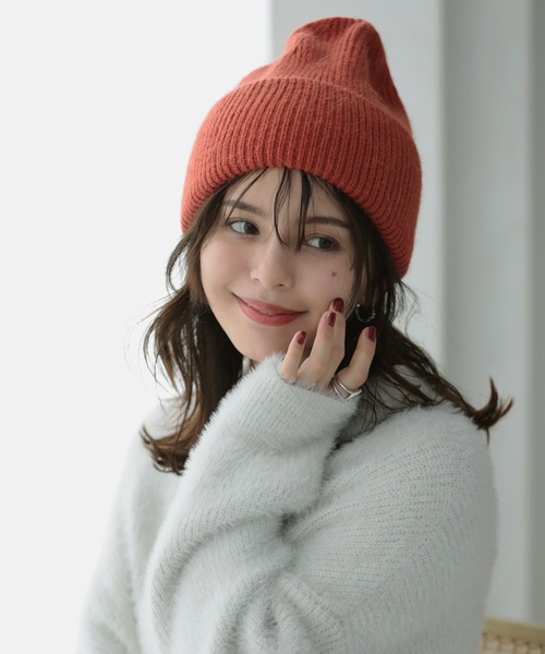 「Little&More」 ニットキャップ FREE ブラック レディース_画像7