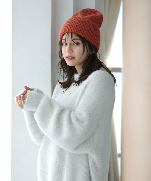 「Little&More」 ニットキャップ FREE ブラック レディース_画像9