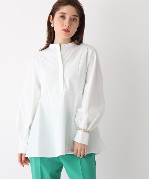 「OPAQUE.CLIP」 長袖ブラウス L ブルー レディース_画像3