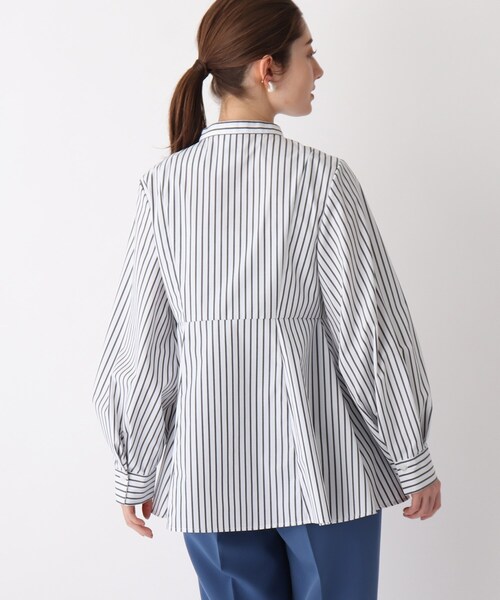 「OPAQUE.CLIP」 長袖ブラウス L ブルー レディース_画像6