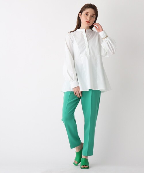 「OPAQUE.CLIP」 長袖ブラウス L ブルー レディース_画像9