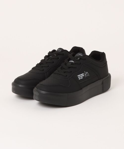 クヌースマーフ　厚底ブラックスニーカー beaded sneakers/black | KNUTH MARF