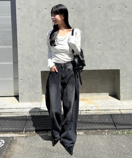 「mellowneon」 デニムパンツ SMALL ブラック レディース_画像9