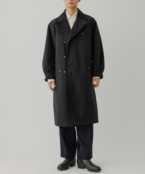 「Barbour」 トレンチコート 42 ブラック メンズ_画像2