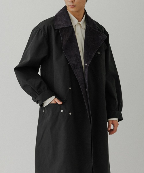 「Barbour」 トレンチコート 42 ブラック メンズ_画像4