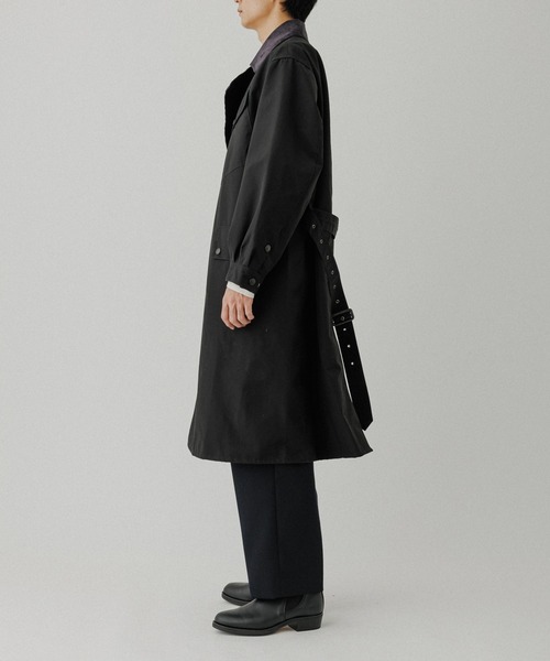 「Barbour」 トレンチコート 42 ブラック メンズ_画像6