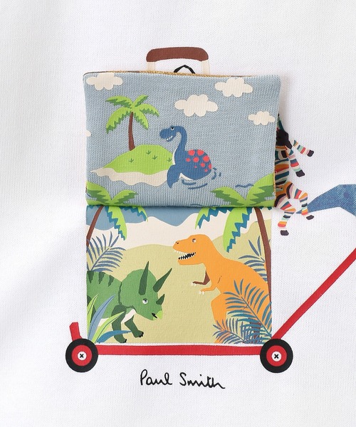 Paul Smith JUNIOR tシャツ ボーイズ ダイナソーバケーション ギミック