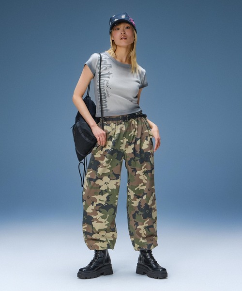 パンツ FADED FACE LABEL EASY PANTS レディースの画像