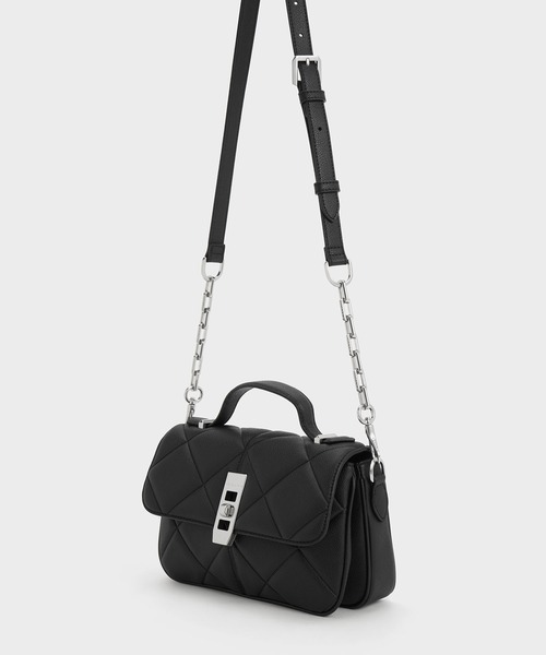 「CHARLES \u0026 KEITH」 2WAYバッグ M ベージュ レディースの画像