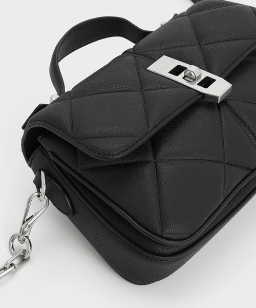 「CHARLES \u0026 KEITH」 2WAYバッグ M ベージュ レディースの画像
