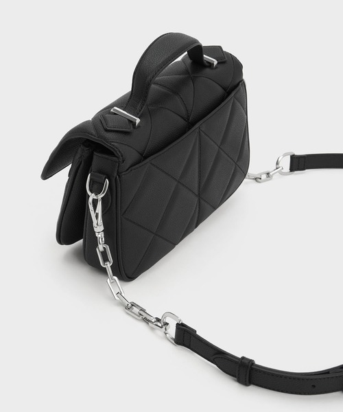 「CHARLES \u0026 KEITH」 2WAYバッグ M ベージュ レディースの画像
