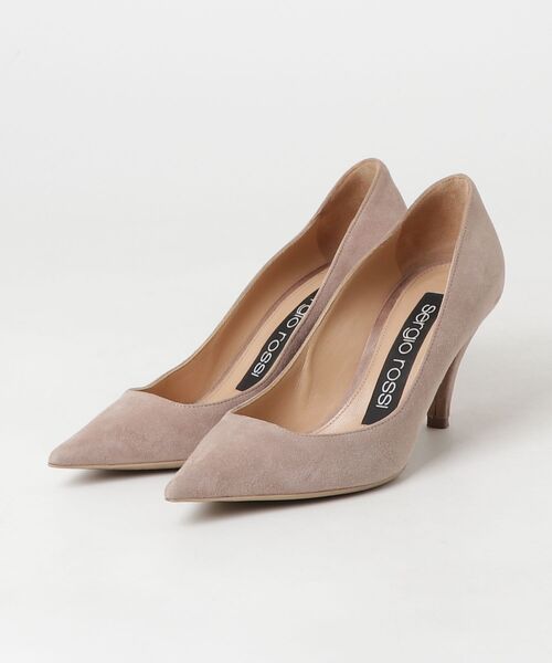 Sergio Rossi ピンクベージュ 37 美品 Sergio rossi（セルジオロッシ） パンプス 34.5 ピンク レディース