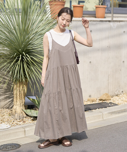 「FREAK'S STORE」 キャミソールワンピース SMALL レッド レディース_画像9