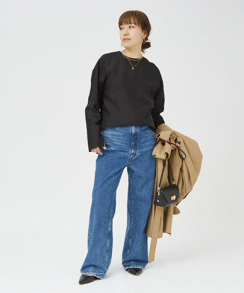 「upperhights」 デニムパンツ 22 ライトブルー レディースの画像