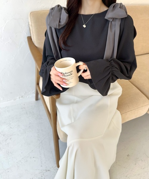 「mily bilet」 キャミソールワンピース X-LARGE ブラック レディース_画像6
