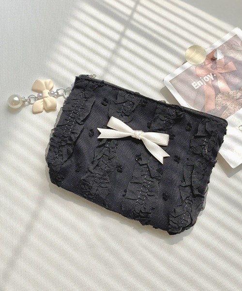 Pochi Pouch（ポチポーチ） 化粧 ポーチ Pochi Pouch/「フリルリボン