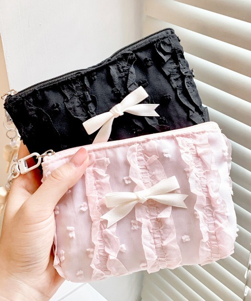 Pochi Pouch（ポチポーチ） ポーチ Pochi Pouch/「フリルリボン