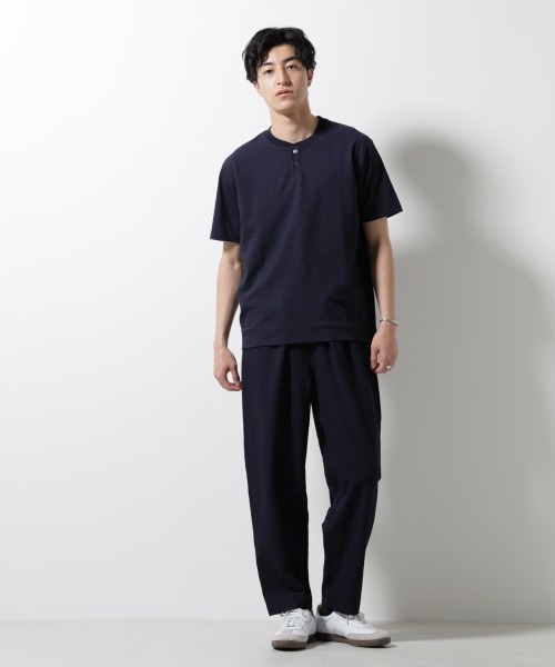 NANO universe（ナノ・ユニバース） 半袖Tシャツ L ネイビー メンズ