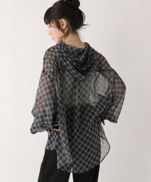 Heather（ヘザー） ブラウス シャツ シアーフリルフードシャツ 680359 