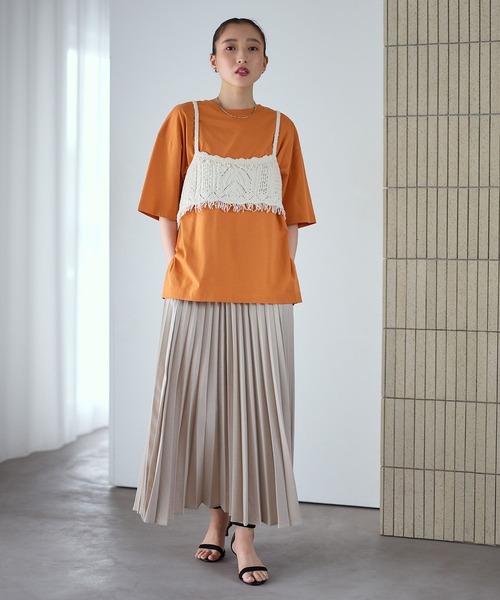 *Mi*ページ LEPSIM（レプシィム） tシャツ 半袖 「レプクル」バックパッチT 242850