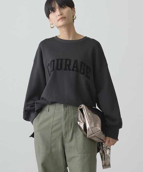 「AMERICAN HOLIC」 スウェットカットソー L チャコールグレー レディース_画像5